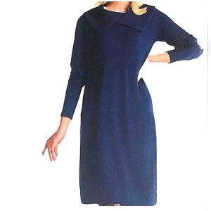 Cabi Navy Round Up Sweater Dress Size Small